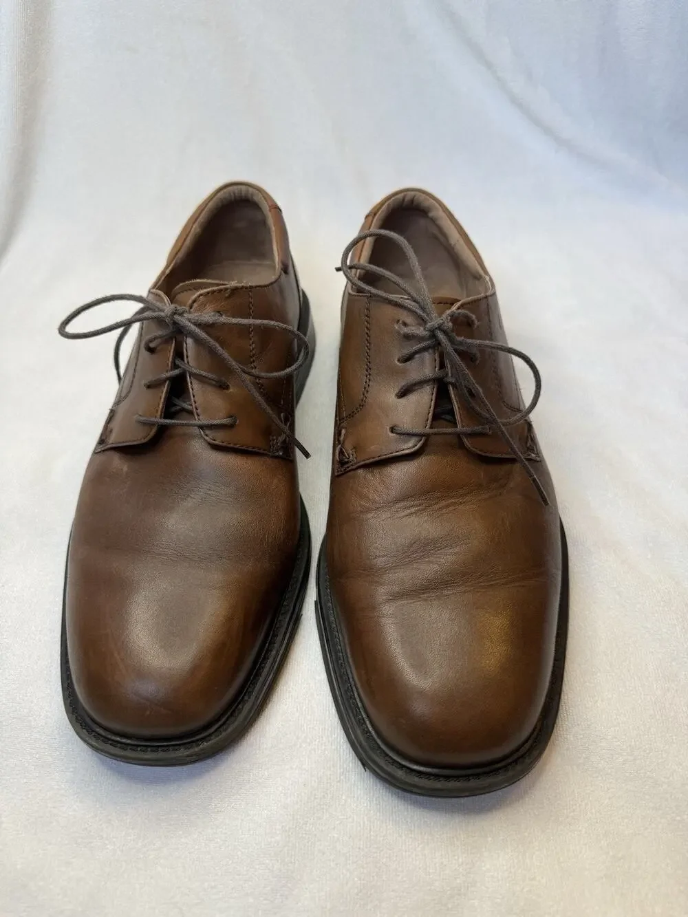 Bostonian Men's Genuine Leather Cognac Oxford Dress Shoes 9W Lace Up